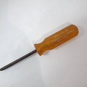 Vintage Irwin 4000-3 3" Screwdriver Philips head yellow handle made in USA READ